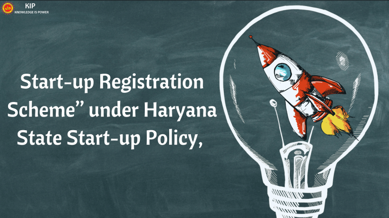 Start-up Registration Scheme” under Haryana State Start-up Policy,