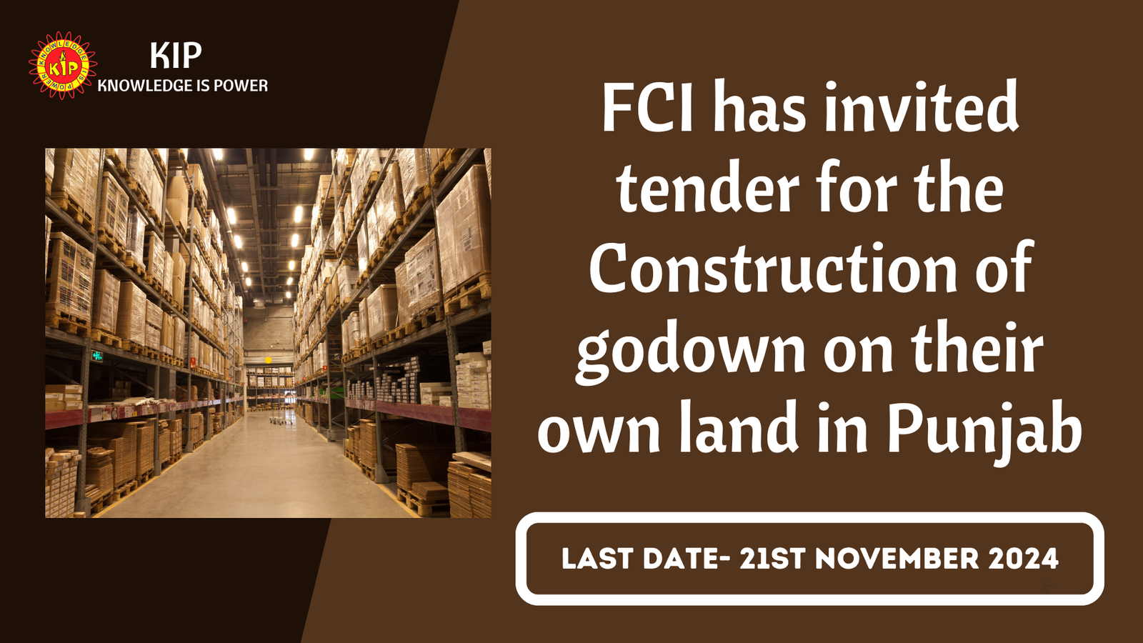 FCI Tender in Punjab